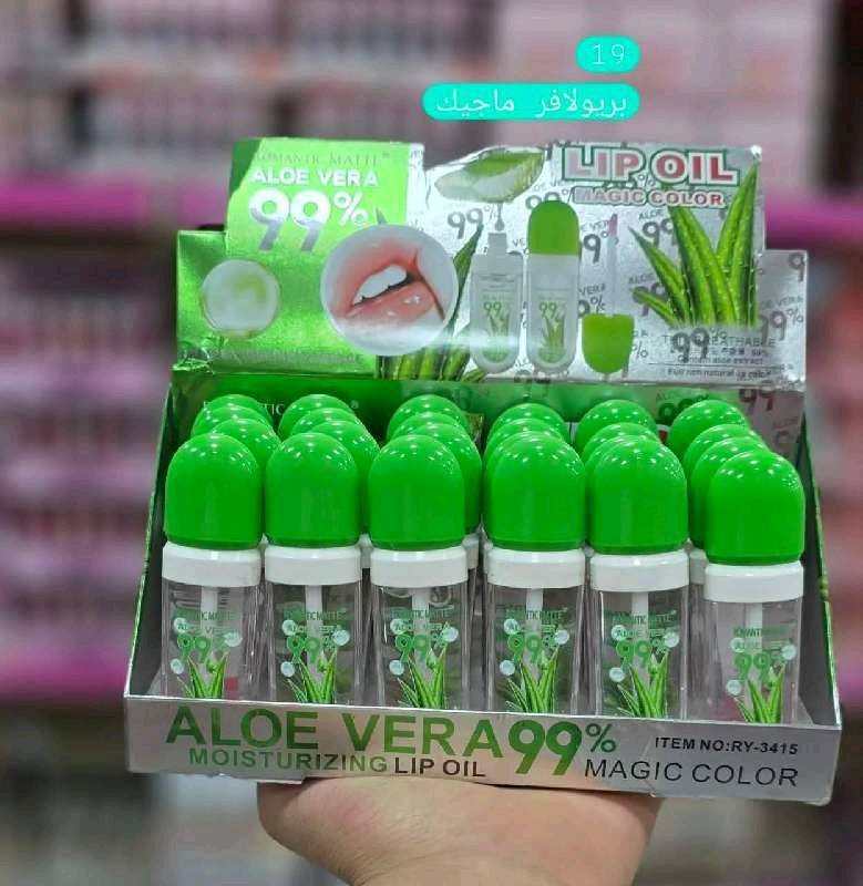 Lip oil magic ألوفيرا أخضر Romantic matte 3415